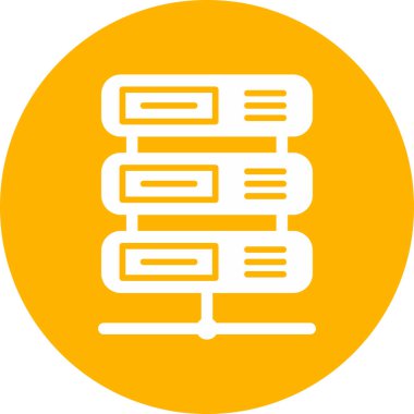 Sunucu. Web simgesi basit illüstrasyon