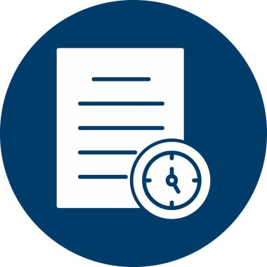 Zamanlama web simgesi, basit tasarım