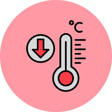 termometre simgesi vektör illüstrasyonu 