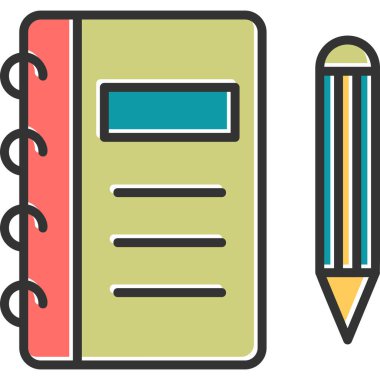 Kalem. Web simgesi basit illüstrasyon