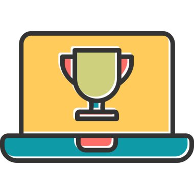 Bilgisayar. Web simgesi basit illüstrasyon