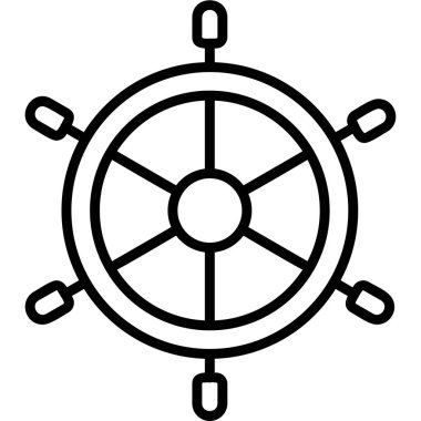 rudder, web icon simple illustration