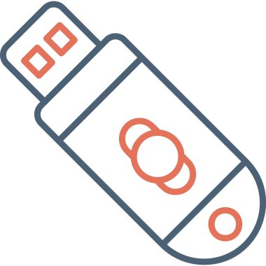 usb flash disk vektör illüstrasyonu