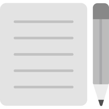 Not Defteri. Web simgesi basit illüstrasyon