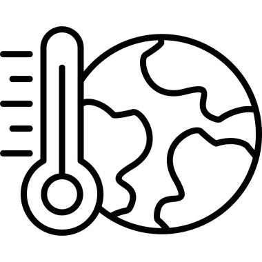 Küresel ısınma modern ikon vektör çizimi