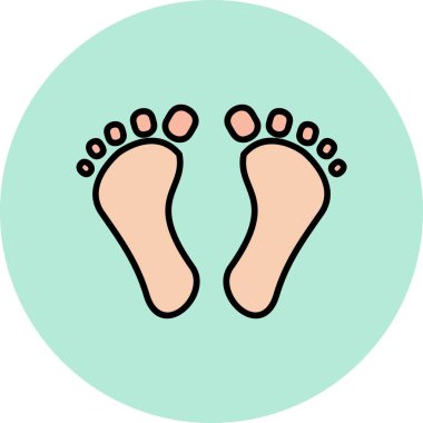 Digital Footprint. web icon simple design