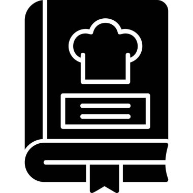 Tarif kitabı simgesi, modern tasarım illüstrasyonu