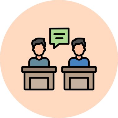 Mobil ve web siteleri için tartışma web simgesi.