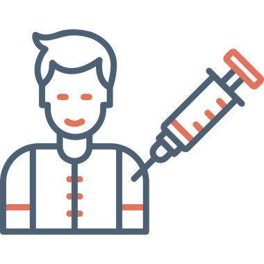 simple web icon of Man Vaccination