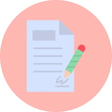 Contract icon, vector illustration simple design