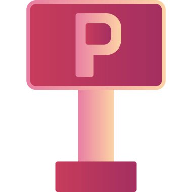 Park tabelası. Web simgesi basit illüstrasyon