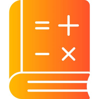 Matematik kitabı simgesi, modern tasarım illüstrasyonu