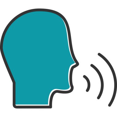 İnsan konuşması. Web simgesi basit illüstrasyon