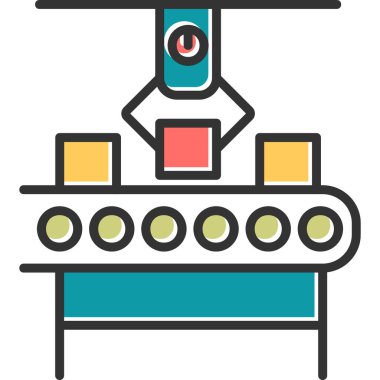 Üretim web simgesi vektör illüstrasyonu