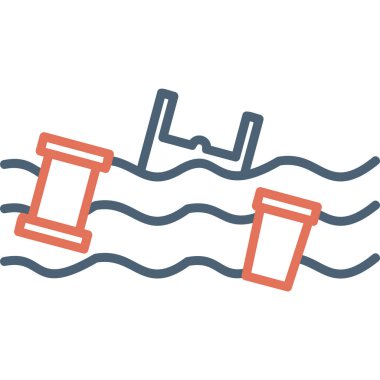 Su. Web simgesi basit illüstrasyon