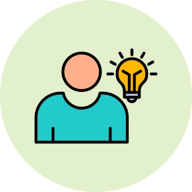 Fikir modern simgesi, vektör illüstrasyonu