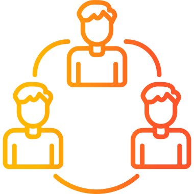 Abstract vector illustration of team work