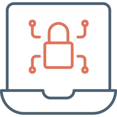 Fidye virüsü. Web simgesi basit illüstrasyon