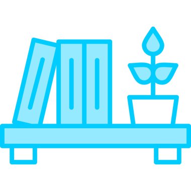 Kitaplık simgesi, modern tasarım illüstrasyonu