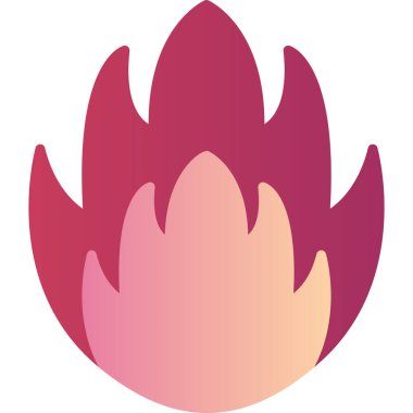 Basit alev logosu, Ateş vektörü illüstrasyonu