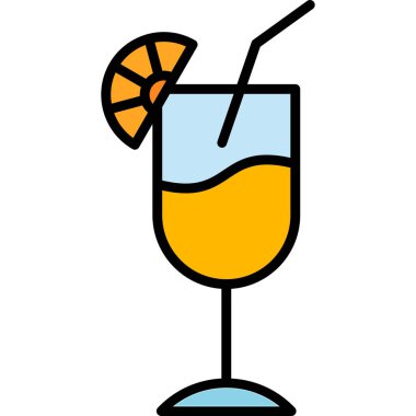 Kokteyl. Web simgesi basit illüstrasyon