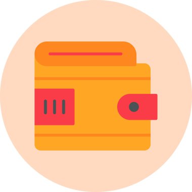 Cüzdan. Web simgesi basit illüstrasyon