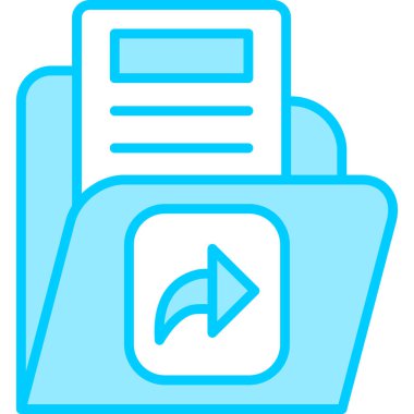 Dosya paylaşım simgesi, vektör illüstrasyonu