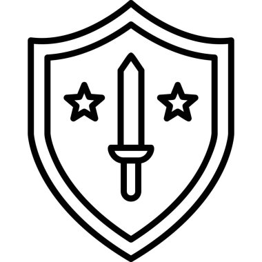 kalkan ikon vektör illüstrasyonu