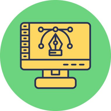 Teknoloji. Web simgesi basit tasarım 