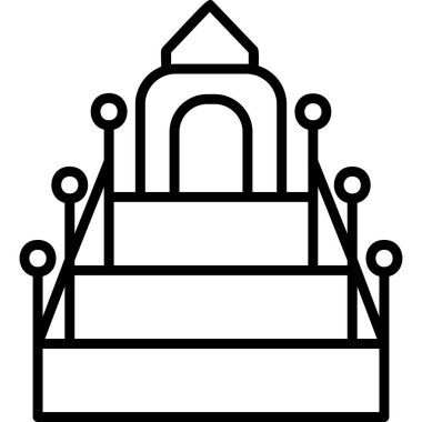 Minbar modern simgesi, vektör illüstrasyonu