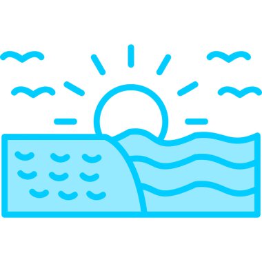 gündoğumu simge vektör çizim