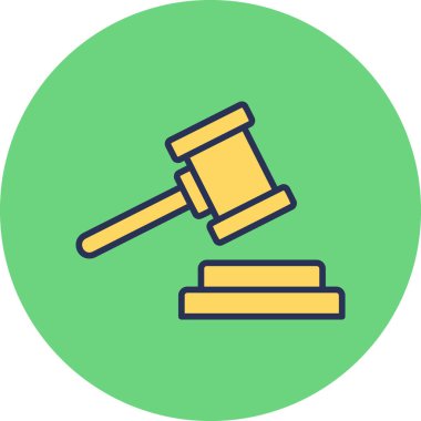 Hukuk. Web simgesi basit illüstrasyon