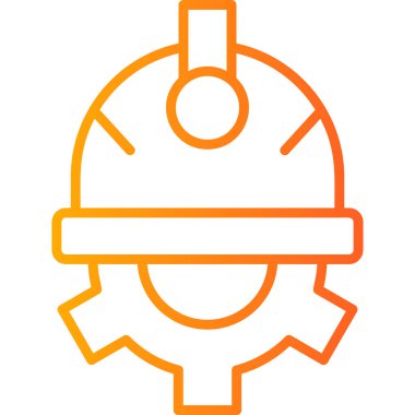 Miğfer. Web simgesi basit illüstrasyon 