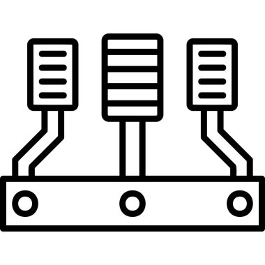 Araba hızlandırıcısı modern simge, vektör illüstrasyonu
