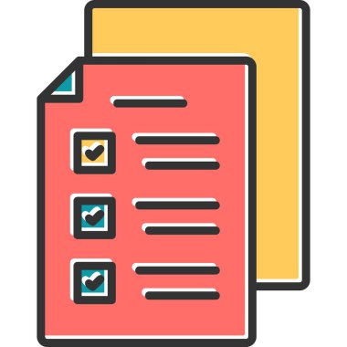 Sınav simgesi, modern tasarım illüstrasyonu