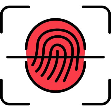 parmak izi tarayıcı, ağ simgesi.