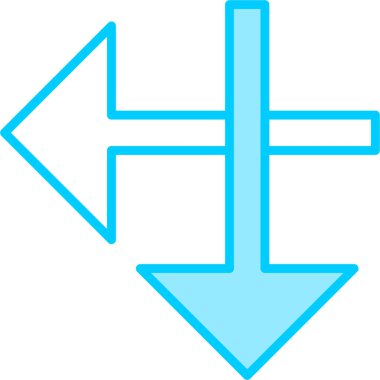 simple and minimalistic vector icon of the intersecting arrows