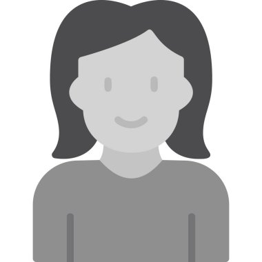 kadın web simgesi vektör illüstrasyonu