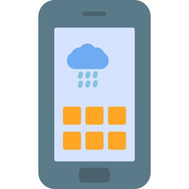 Cep telefonu. Web simgesi basit illüstrasyon