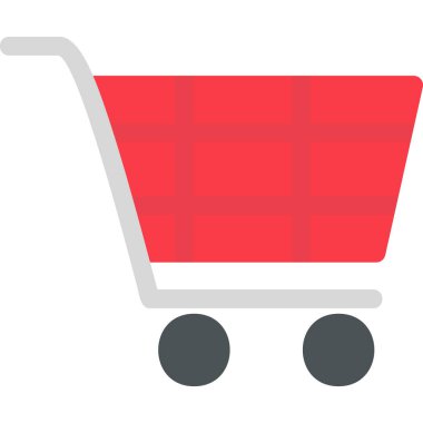 Alışveriş arabası modern simge, vektör illüstrasyonu