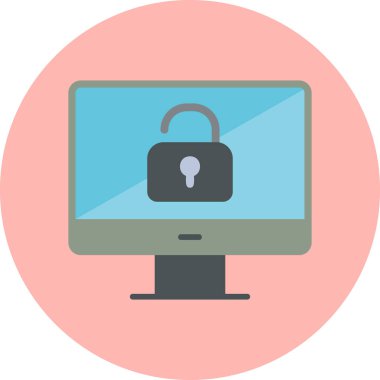 Güvenli olmayan düz vektör simgesi