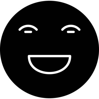 Mutlu Yüz emojisi, basit simge çizimi