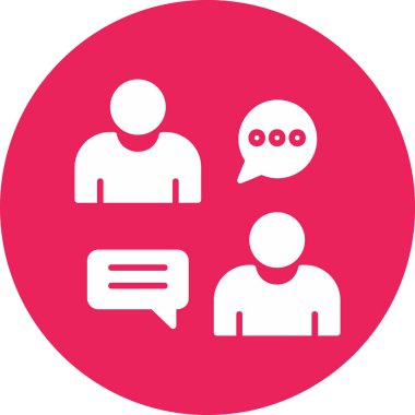 Konuş. Web simgesi basit illüstrasyon