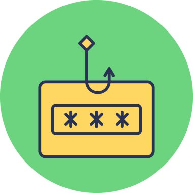 Phishing modern simgesi, vektör illüstrasyonu 