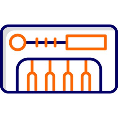 Piyano modern simge, vektör illüstrasyonu