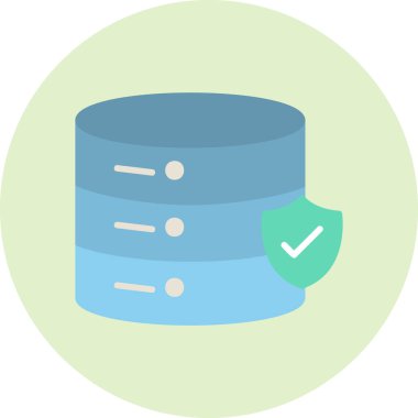 veritabanı. Web simgesi vektör illüstrasyonu