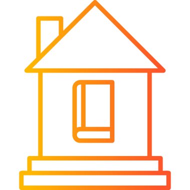 Ev. Web simgesi basit illüstrasyon