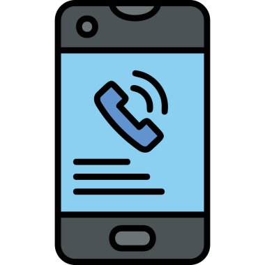 - Telefon. Web simgesi basit illüstrasyon