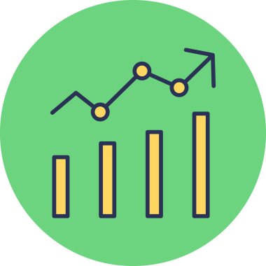 Grafik Analitiği. Web simgesi basit illüstrasyon