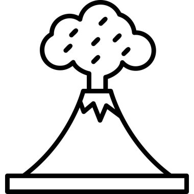 Yanardağ. Web simgesi basit illüstrasyon 